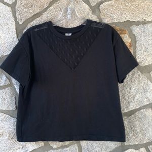 ASOS Cotton Mesh Dots Crop Top